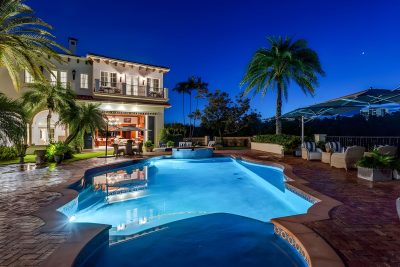 Boca Raton ultra-luxury pool and loggia The Sanctuary yachting enclave